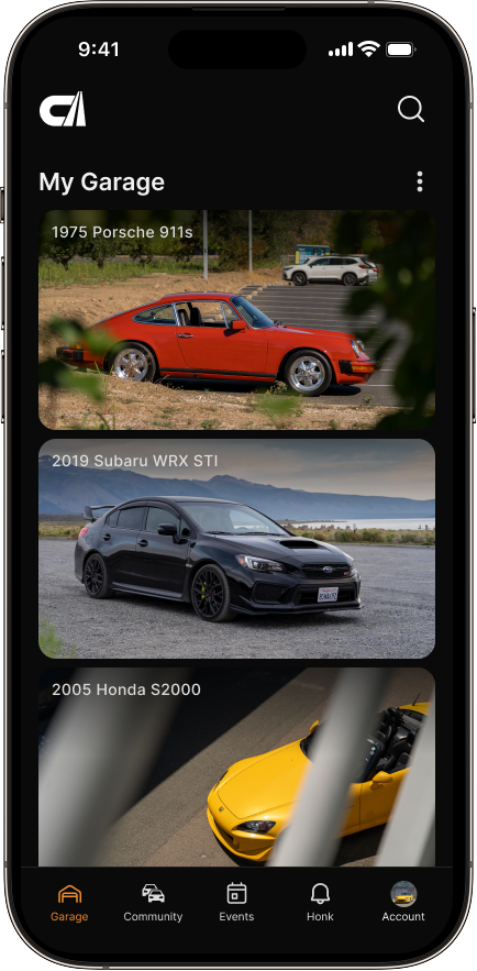 Club Ignition app – car profile and visuals